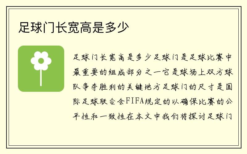 足球门长宽高是多少