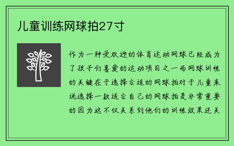 儿童训练网球拍27寸